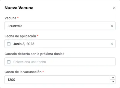 Imagen del modulo de vacunación y clínico